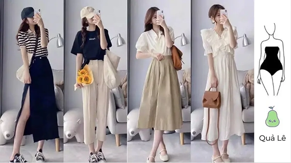 Dáng quả lê nên mặc gì?