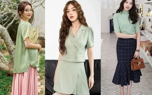 Màu xanh mint phối với màu gì