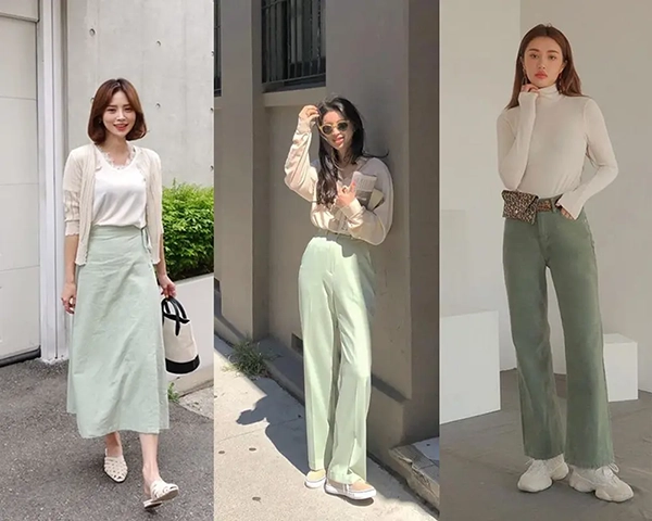 Màu xanh mint phối với màu gì