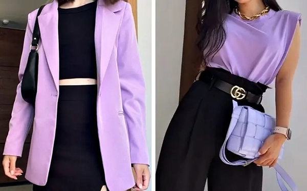 Màu tím phối với màu gì