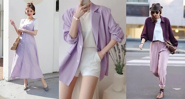 Màu tím phối với màu gì