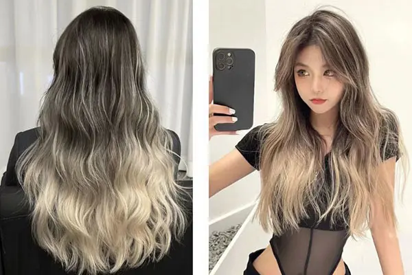 Tóc layer nhuộm highlight