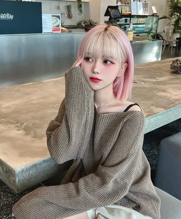 Tóc layer nhuộm các tone màu pastel