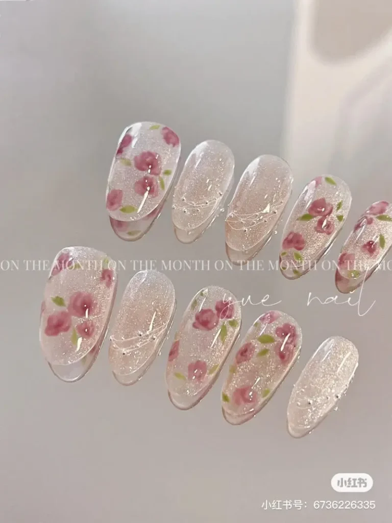 Mẫu nail đơn giản cho cô dâu