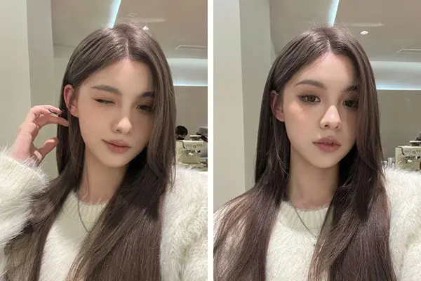 tóc màu nâu lạnh