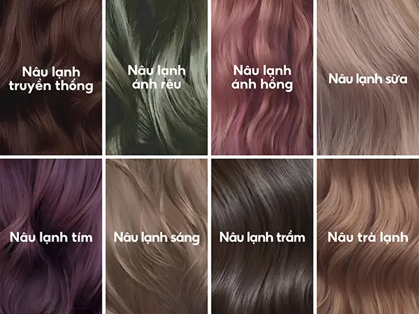 tóc màu nâu lạnh