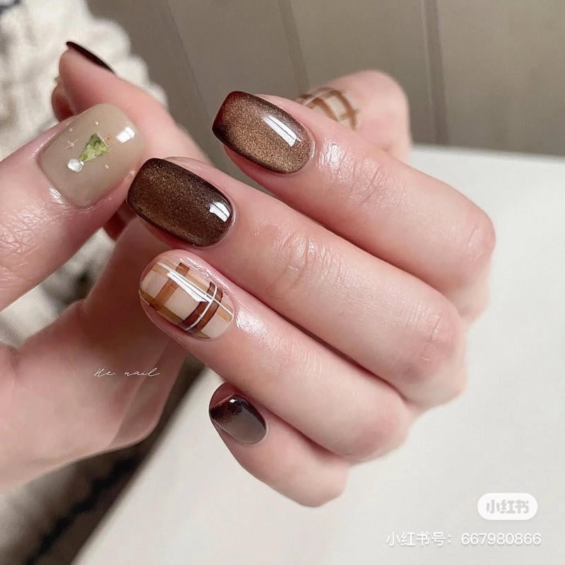 Mẫu nail mắt mèo đẹp