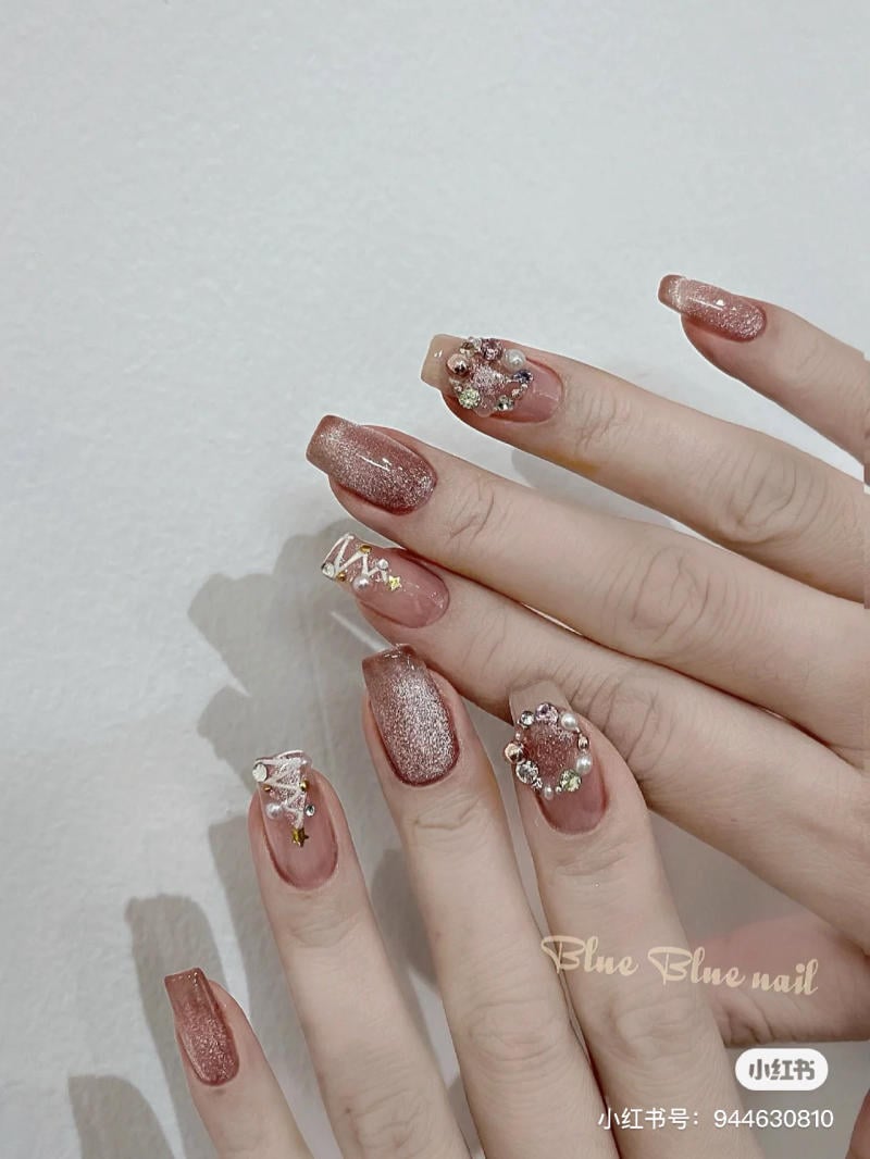 Mẫu nail mắt mèo đẹp