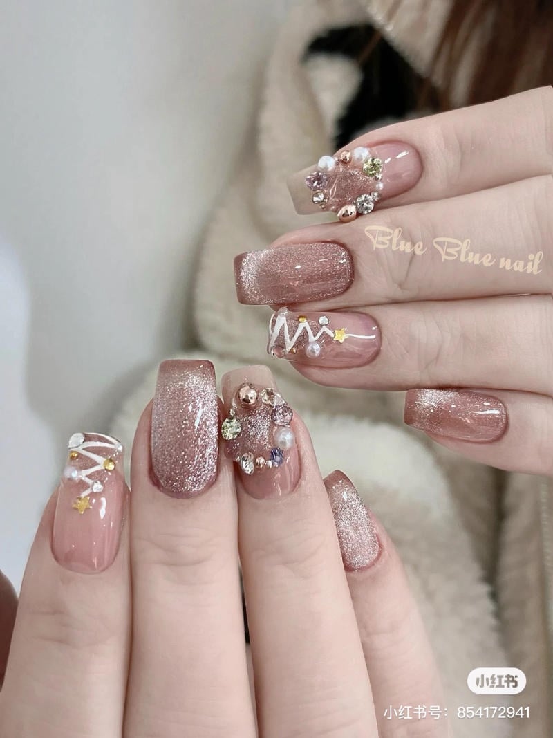 Mẫu nail mắt mèo đẹp