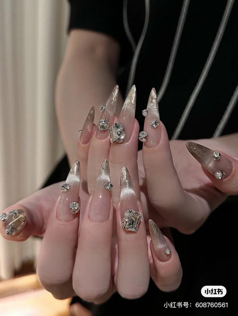 Mẫu nail mắt mèo đẹp