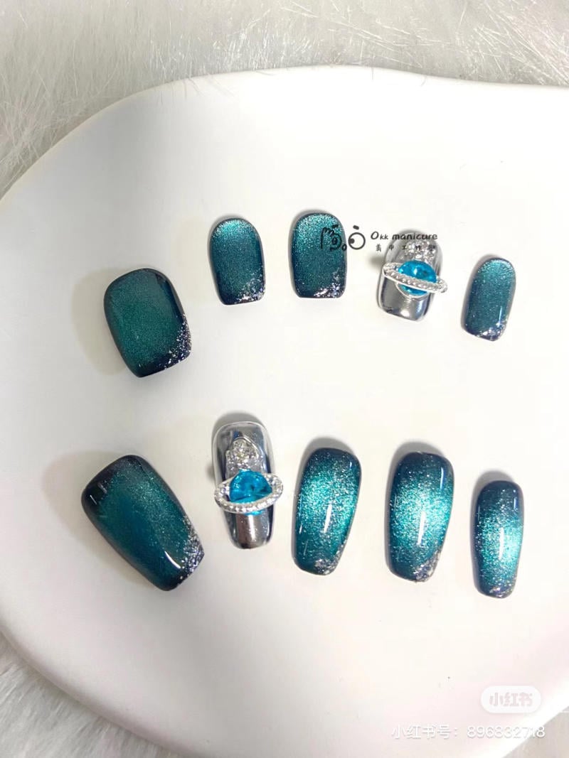Mẫu nail mắt mèo đẹp