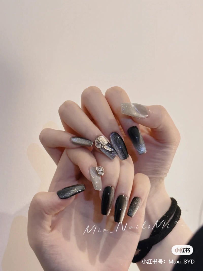 Mẫu nail mắt mèo đẹp