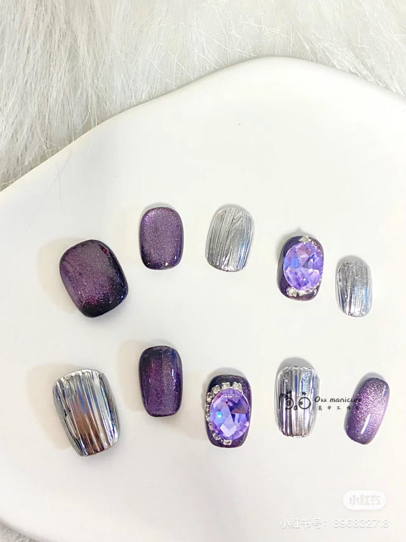 Mẫu nail mắt mèo đẹp