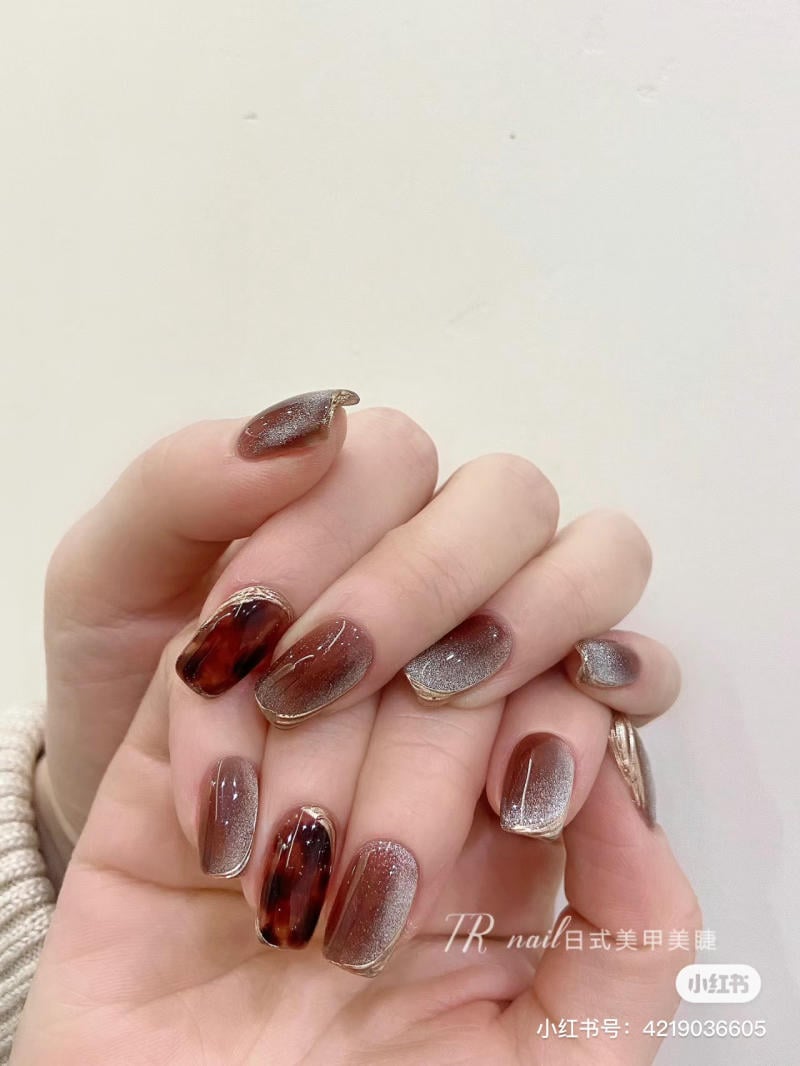 Mẫu nail mắt mèo đẹp