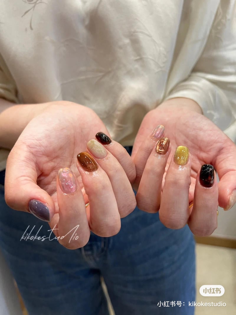 Mẫu nail mắt mèo đẹp