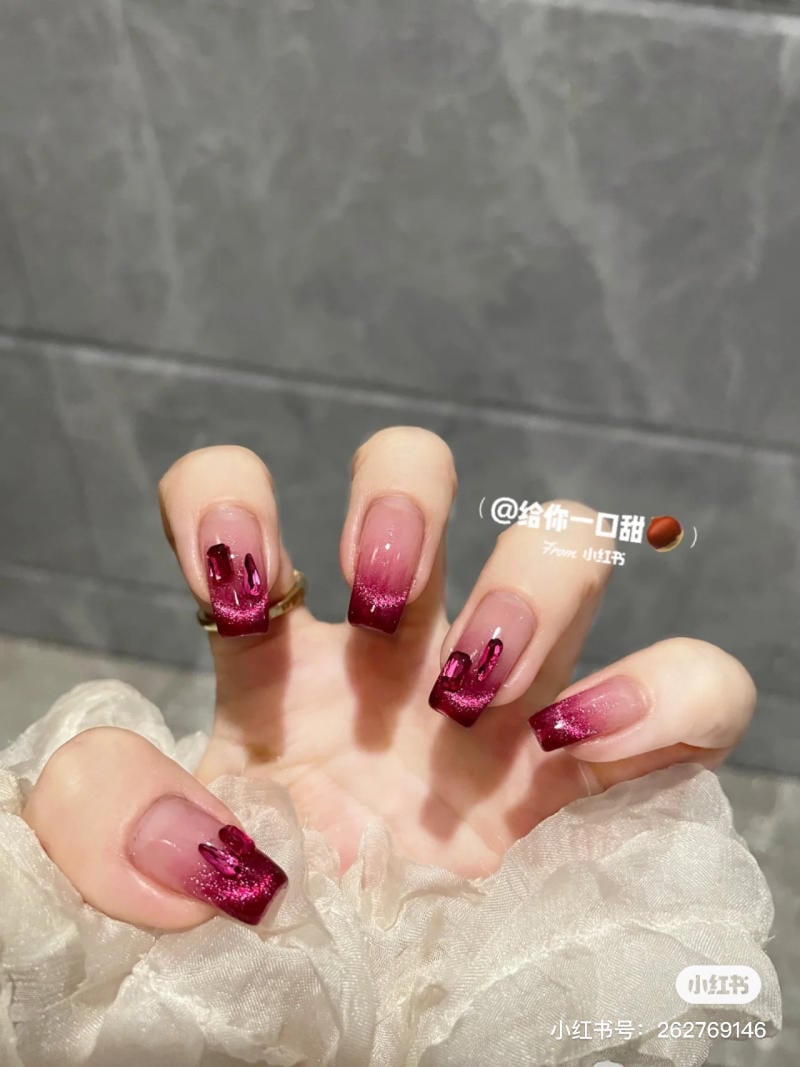 Mẫu nail mắt mèo đẹp