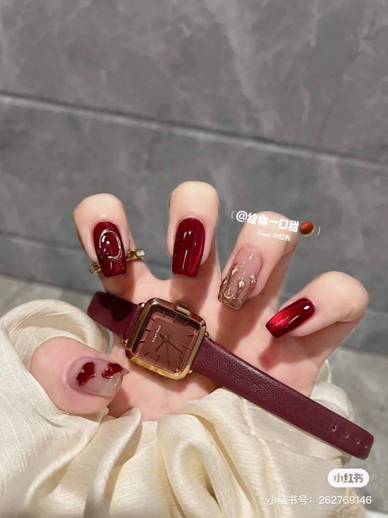 Mẫu nail mắt mèo đẹp