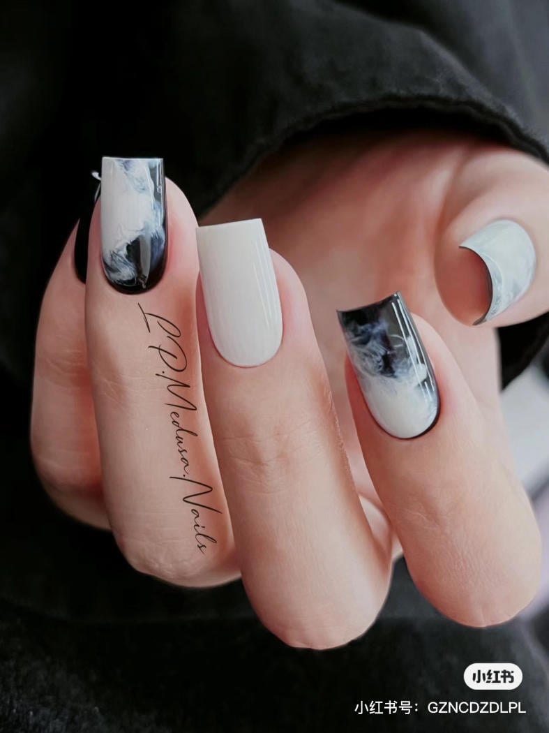 Mẫu nail trắng đẹp 5